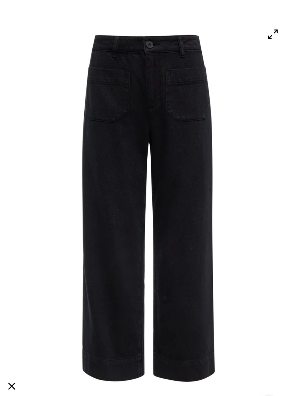 Sanctuary marine crop Black Wide-Leg Jeans with Front Patch Pockets